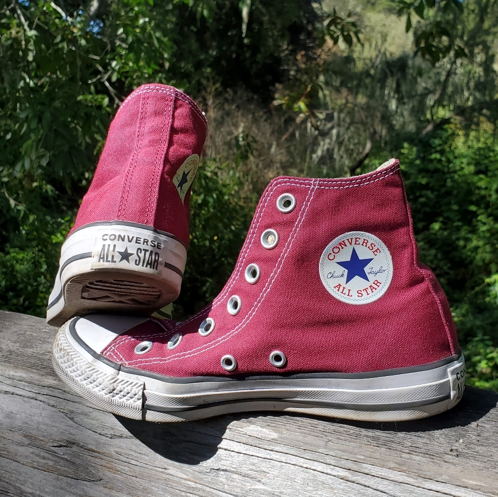 Maroon Converse - image 1